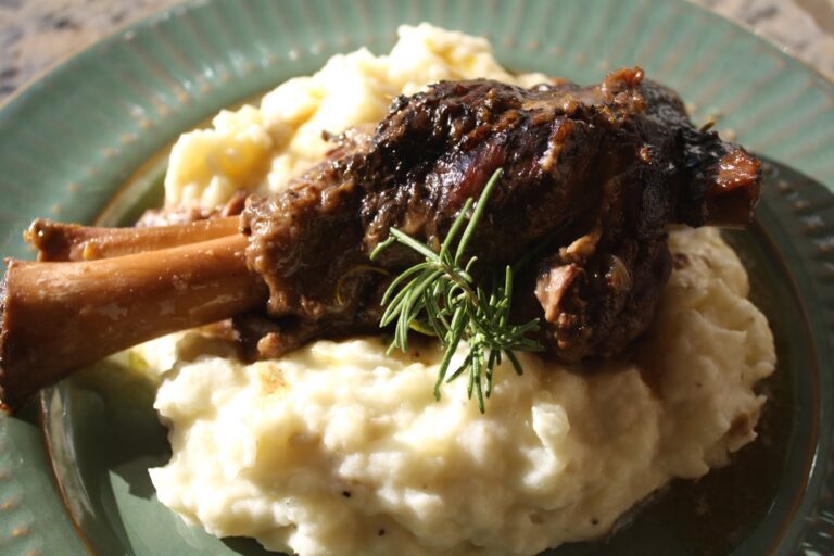 Slow Braised Lamb Shanks With A Malbec Wine Reduction Olive This!