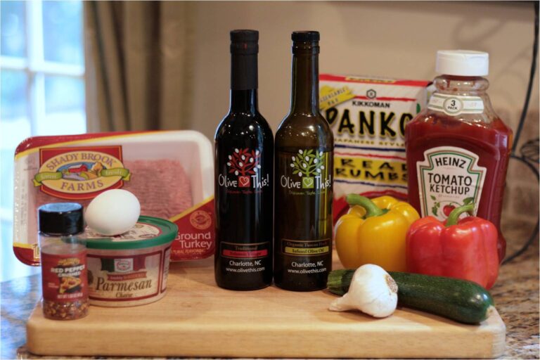 Turkey Meatloaf with Tuscan Herb Olive Oil and Traditional Balsamic