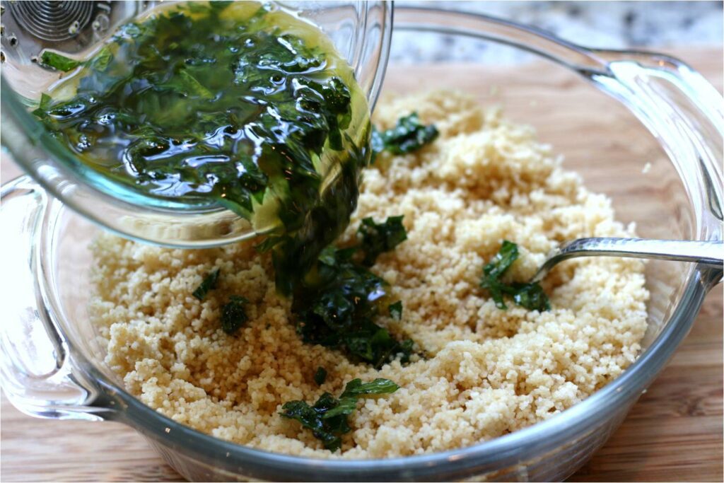 Add Dressing to Couscous