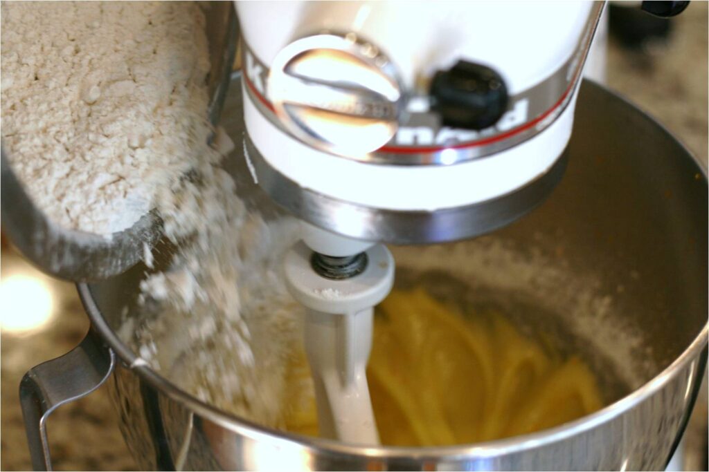 Add Dry to Wet Ingreds for Orange EVOO Cookies