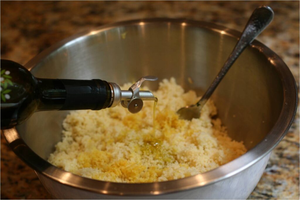 Add EVOO to Couscous