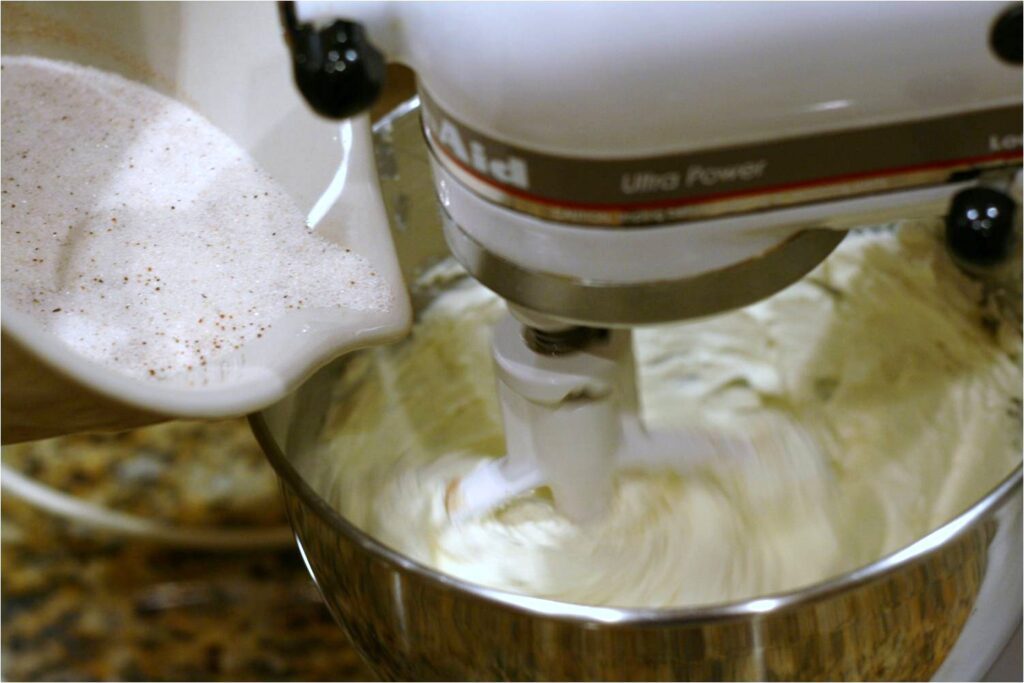 Add Spiced Sugar Mixture to Cream Cheese