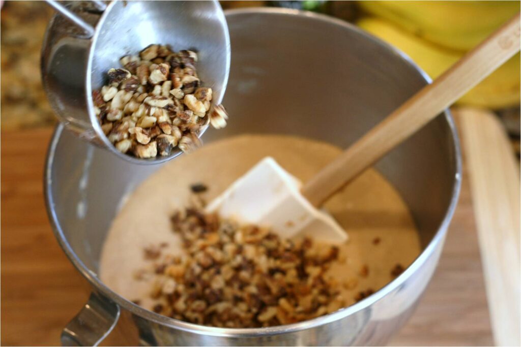Add Walnuts to Banana Walnut Muffin Batter