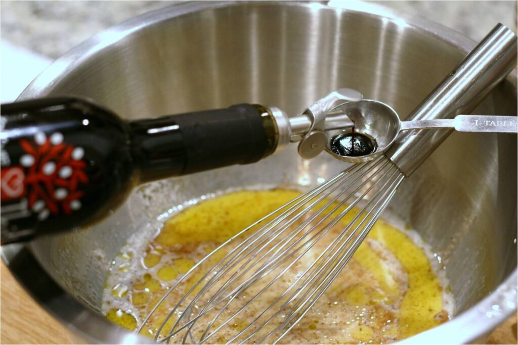 Add balsamic to wet ingredients for sweet potato casserole