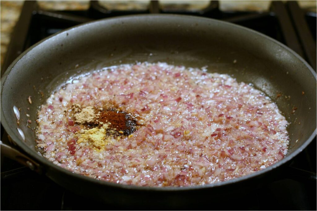 Add seasonings to Onions and Garlic