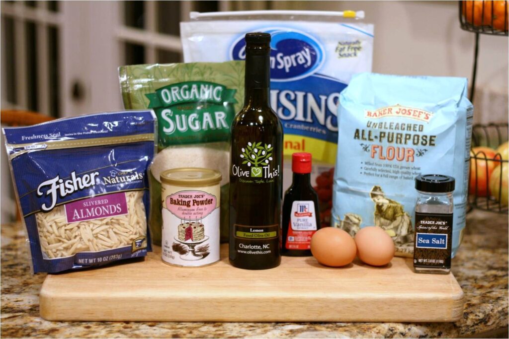 Almond Cran Biscotti Ingredients