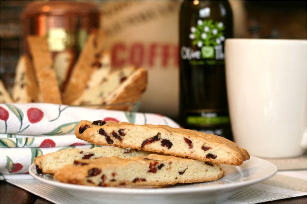 Almond Cran Biscotti with Lemon EVOO Feature