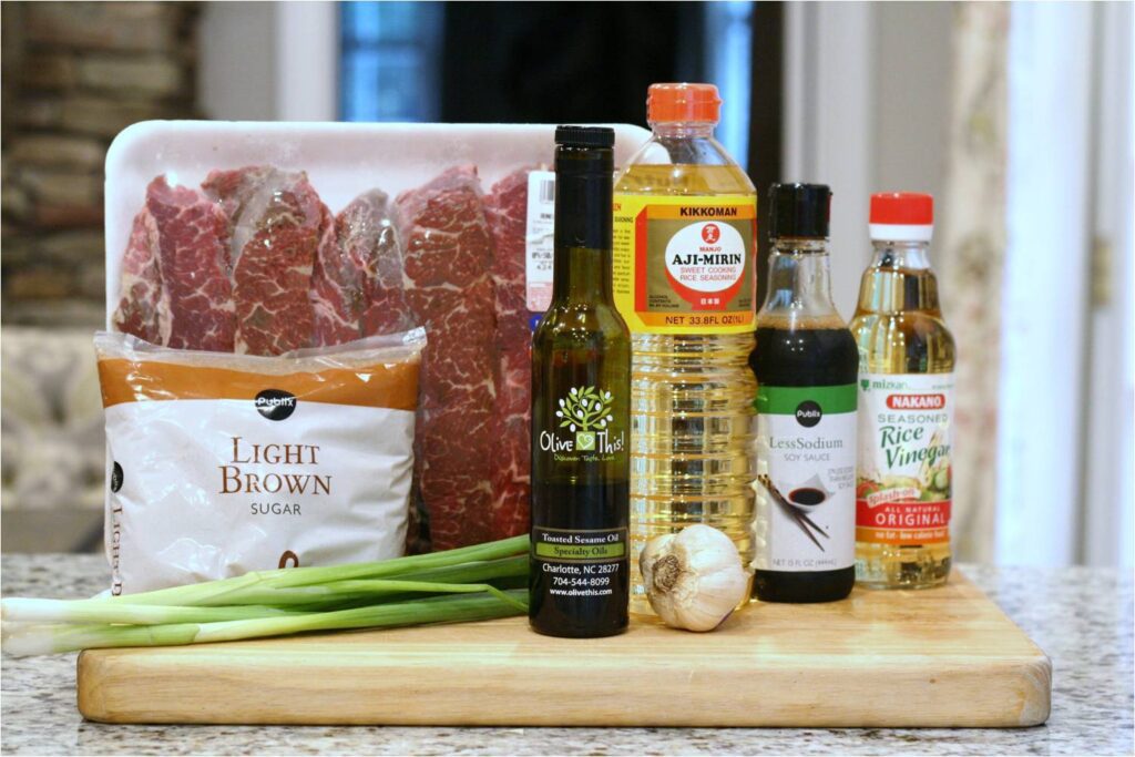 Asian-Sesame Short Ribs Ingredients