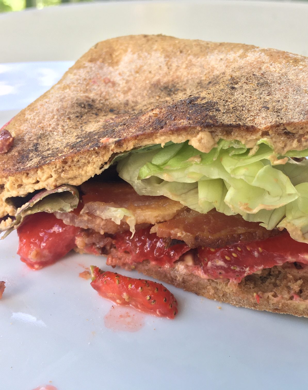 Strawberry BLT with Balsamic Goat Cheese - Olive This!