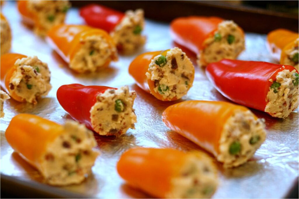 Baby Peppers Before Going Into Oven