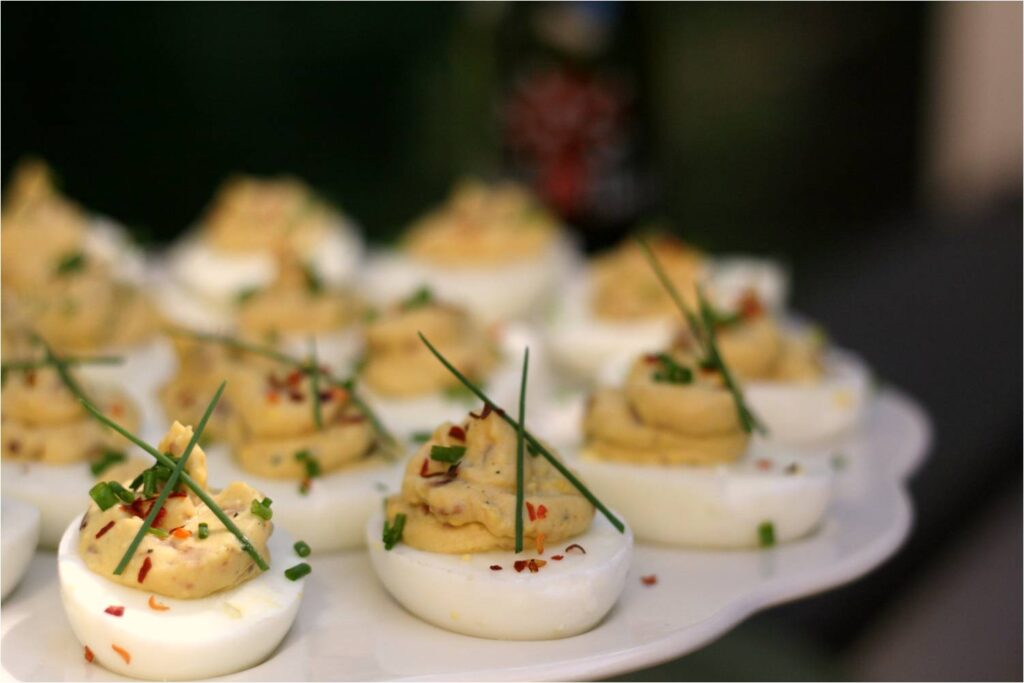 Bacon-Balsamic Deviled Eggs Feature