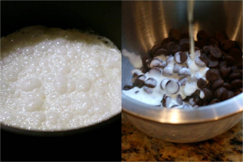 Boil Heavy Cream to Make Ganache