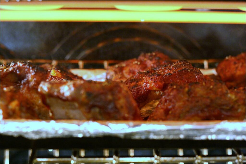 Broil Slow Cooker Ribs under Broiler