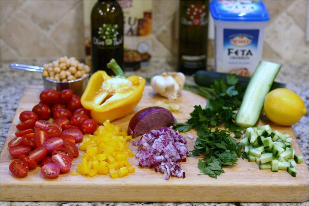 Bulgur Wheat Lemony Dill Prepare Ingredients