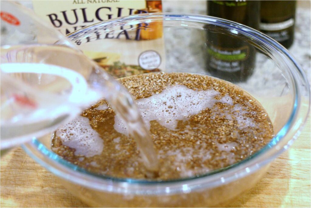 Bulgur Wheat in Hot Water