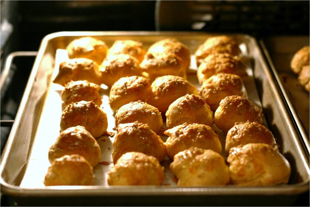 Cheese Puffs in Oven Baking