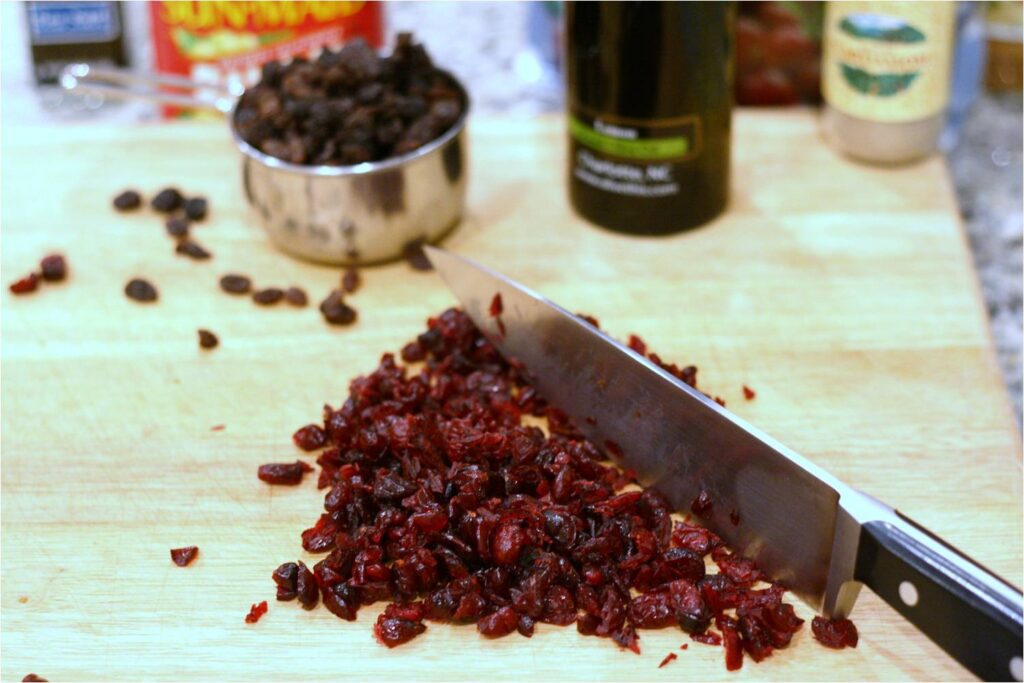 Chop Dried Fruit for Granola Bars