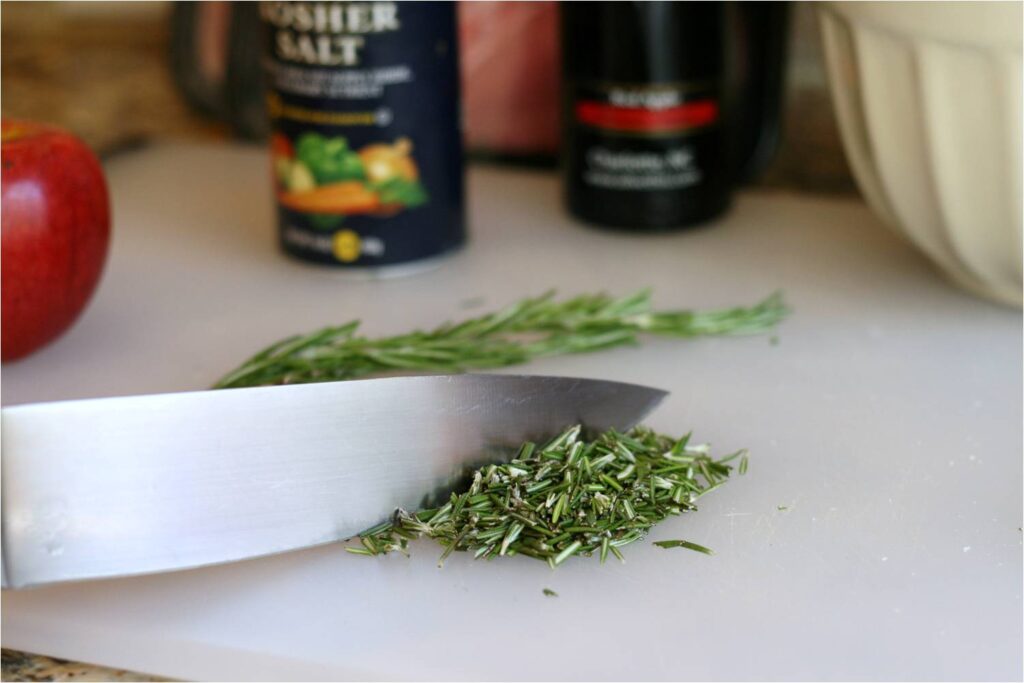 Chop Rosemary for Grilled Pork Chops