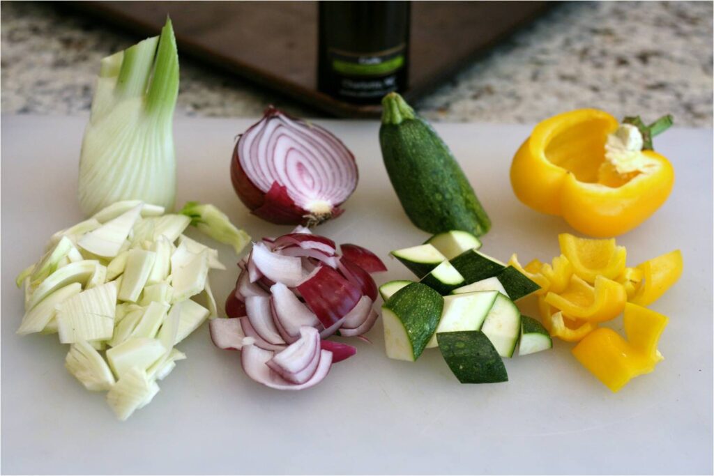 Chop Veggies for Frittata