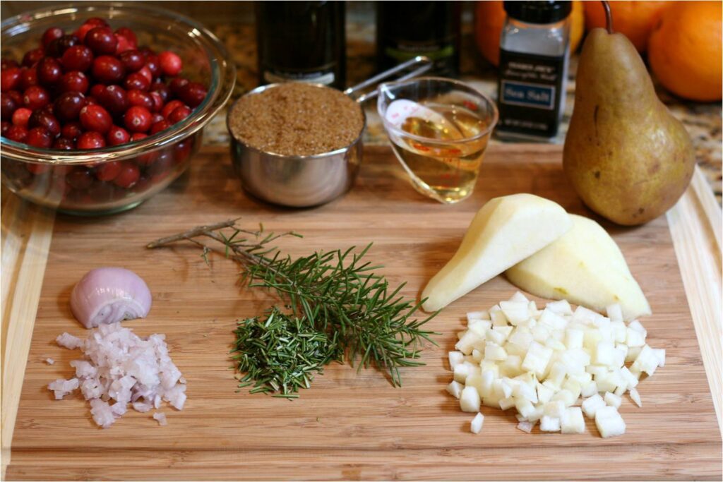 Chop and Prepare Ingreds for Cranberry Pear Chutney