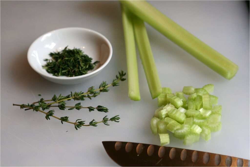 Chopped Celery and Thyme