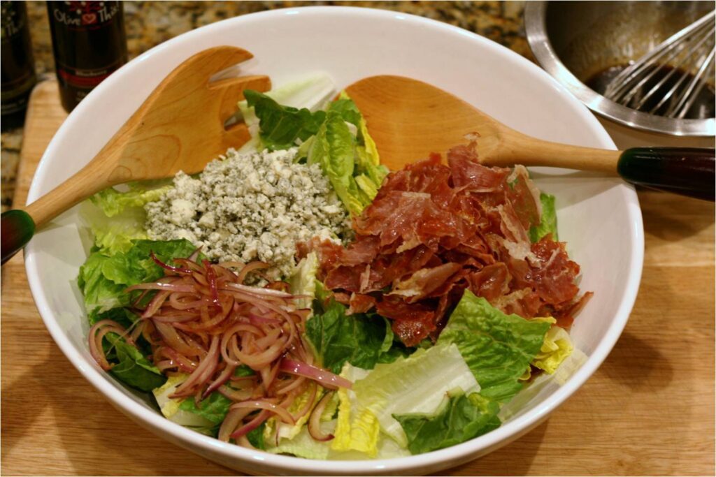 Combine Blue on Bleu Salad Ingredients