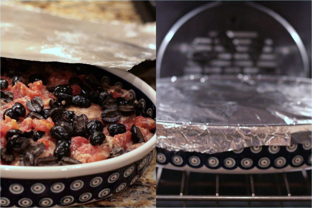 Cover with Olives and Foil