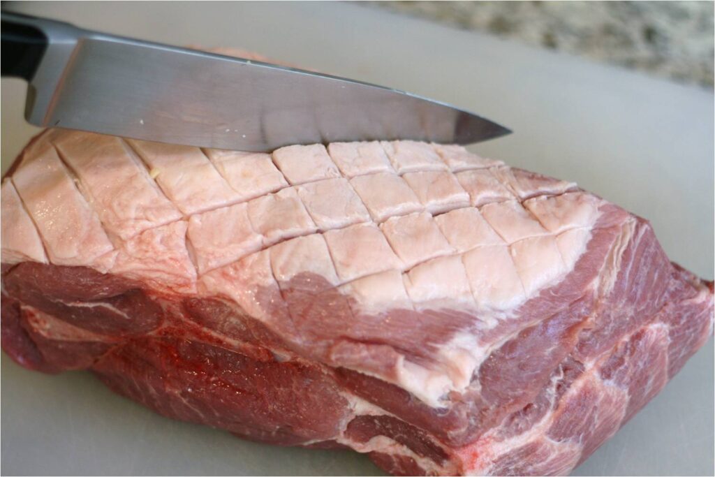 Cross cut pork roast