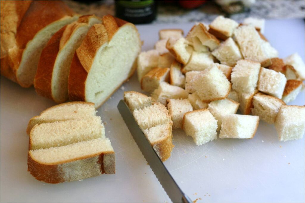 Cube Bread for Greek Panzanella