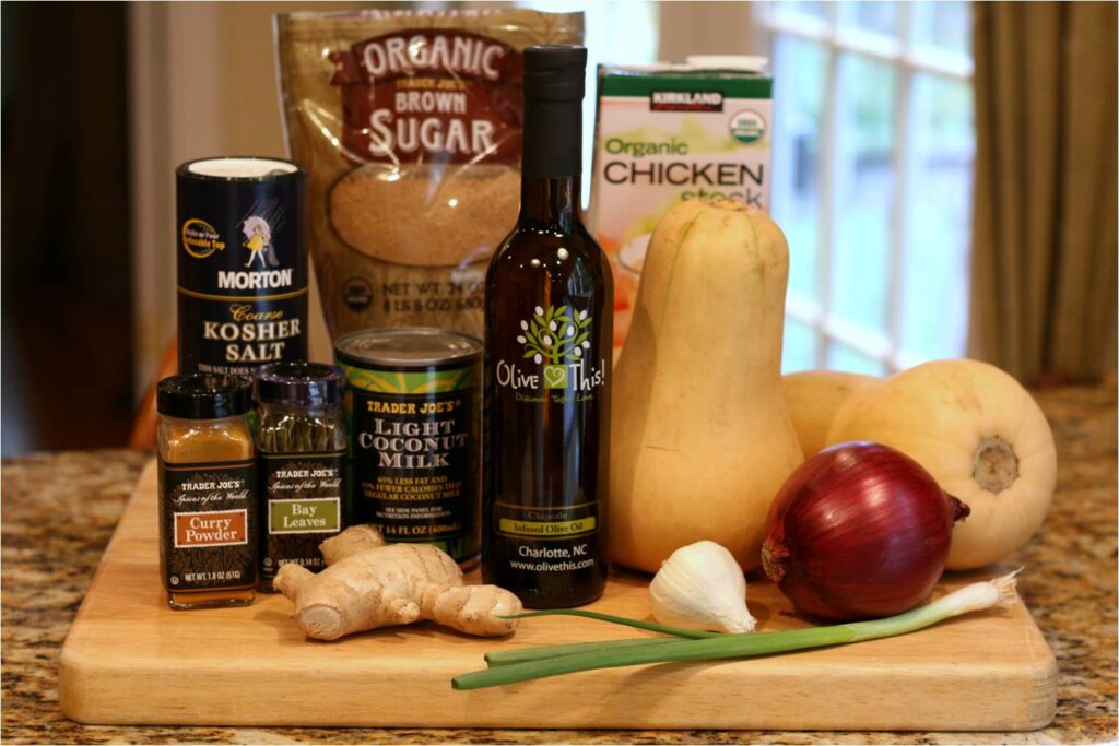 Curried Coconut Butternut Squash Soup Ingredients