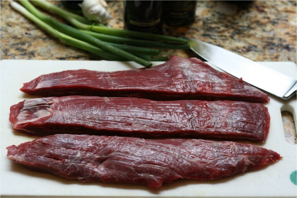 Cut Flank Steak Lengthwise