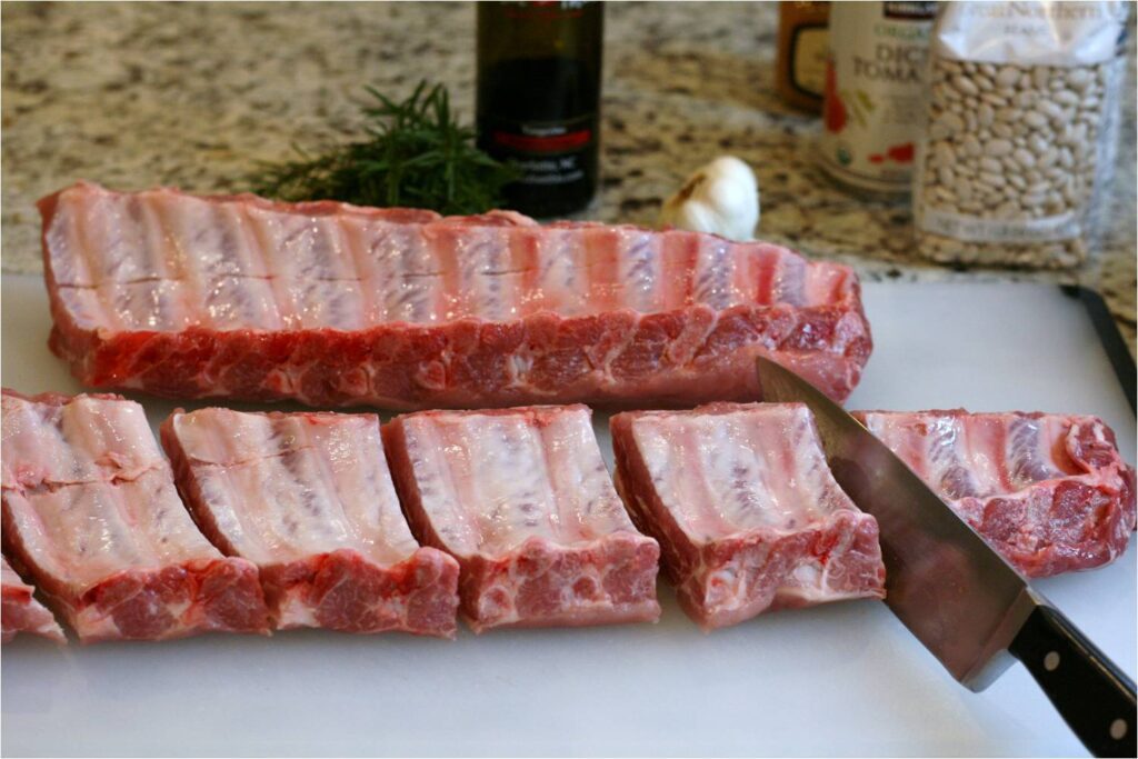 Cut Ribs into Sections