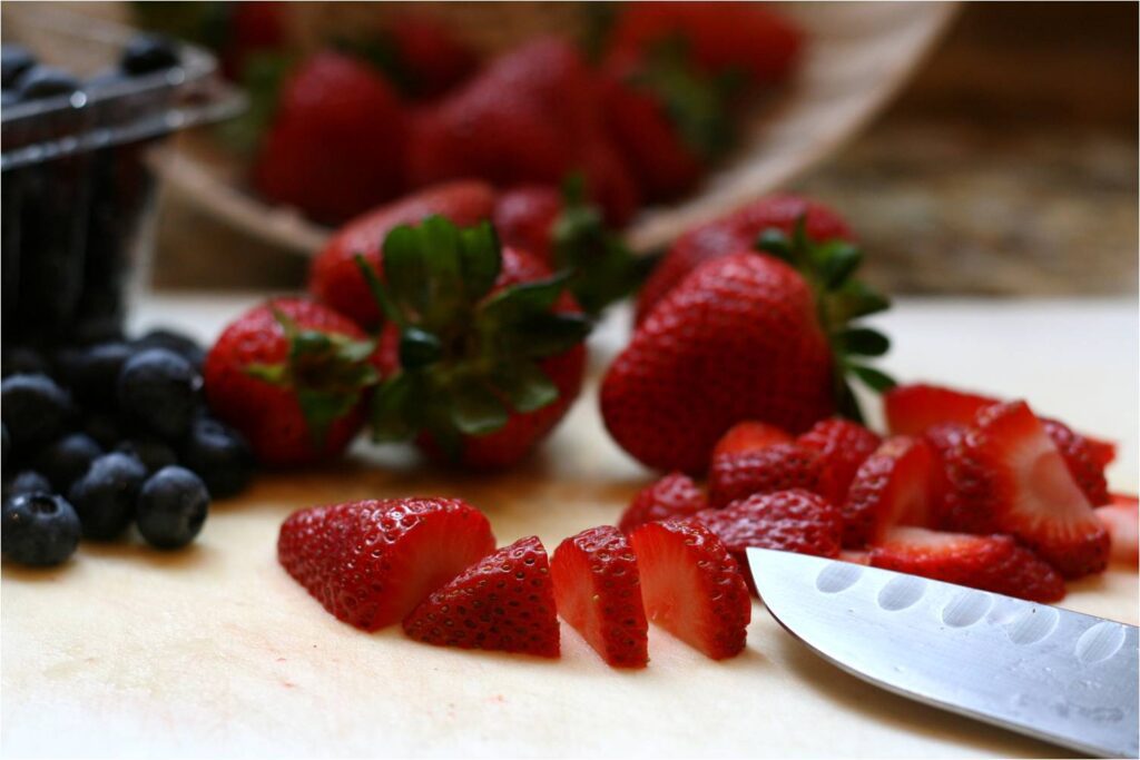 Cut Strawberries
