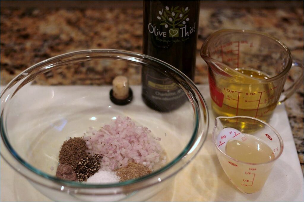 Dressing Ingredients for Celery Parmesan Salad