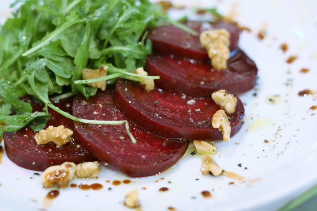Drizzle Balsamic on roasted beets