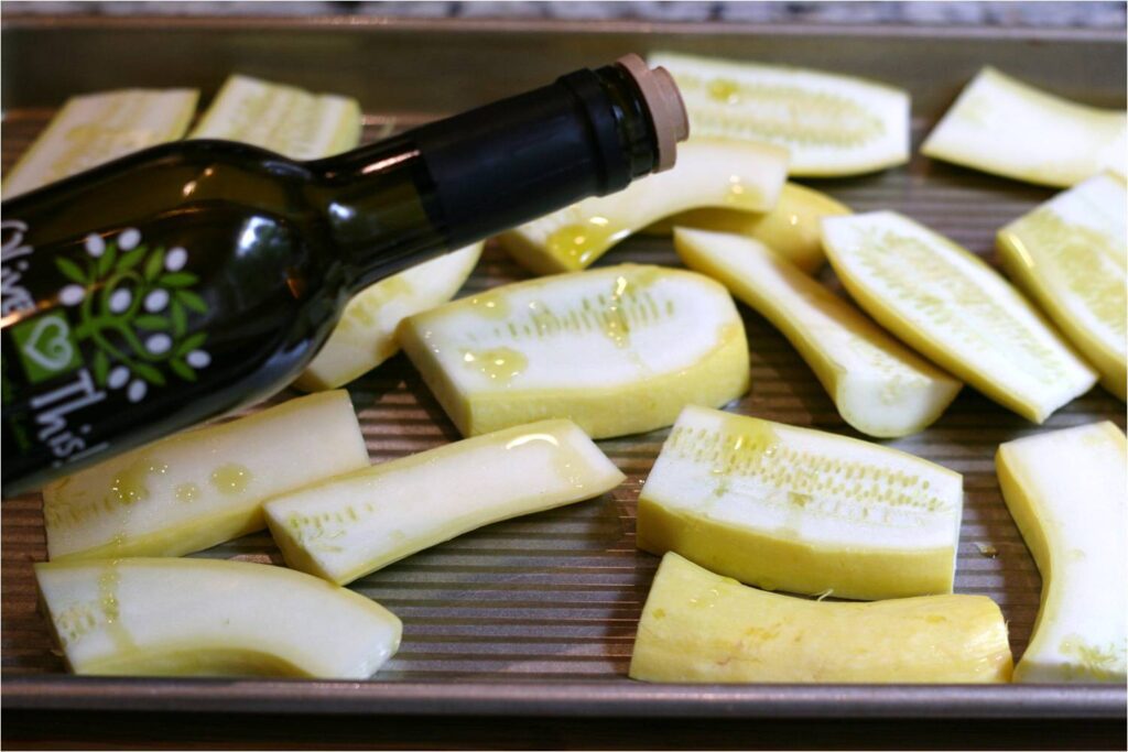 Drizzle Yellow Squash with EVOO