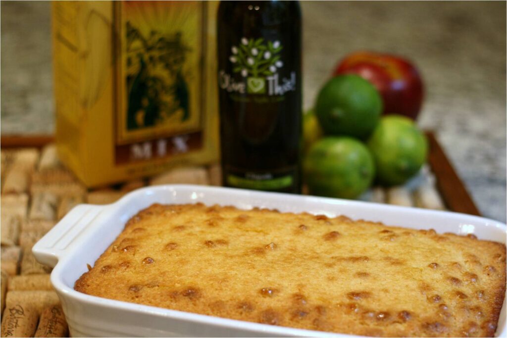 Easy Cornbread with Chipotle Olive Oil Served