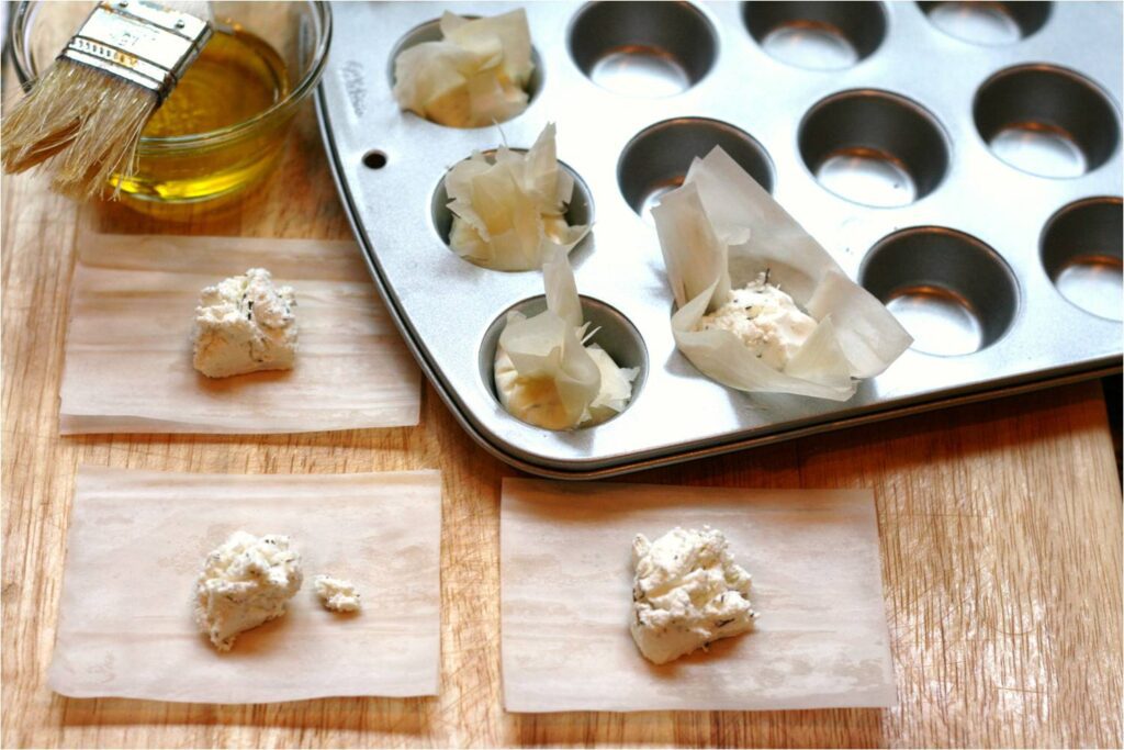 Fold Tarts into Muffin Tin