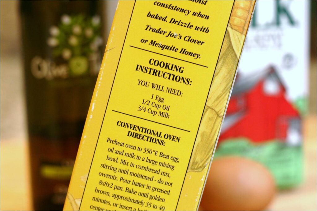 Follow Cornbread Package Directions