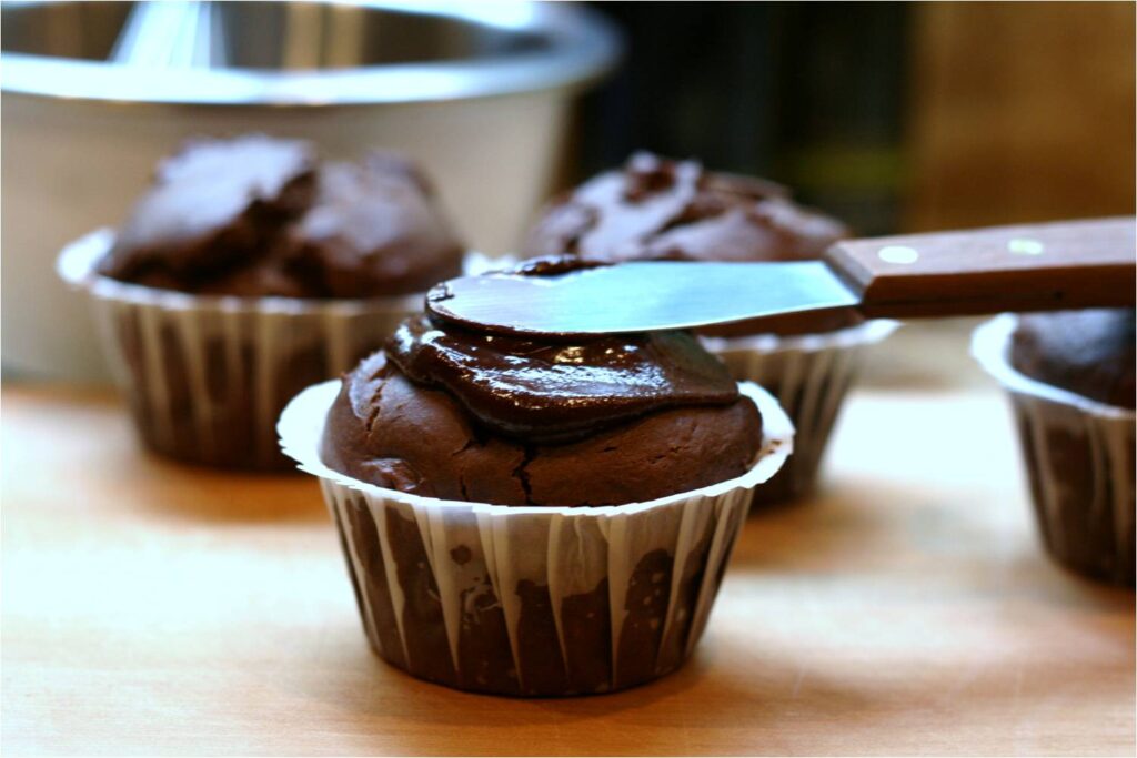 Frost Cupcakes with Ganache