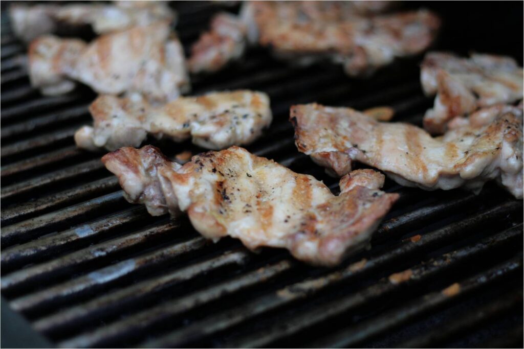 Grill One Side of Chicken