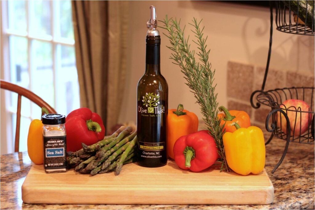 Grille Asparagus and Peppers Indgredients