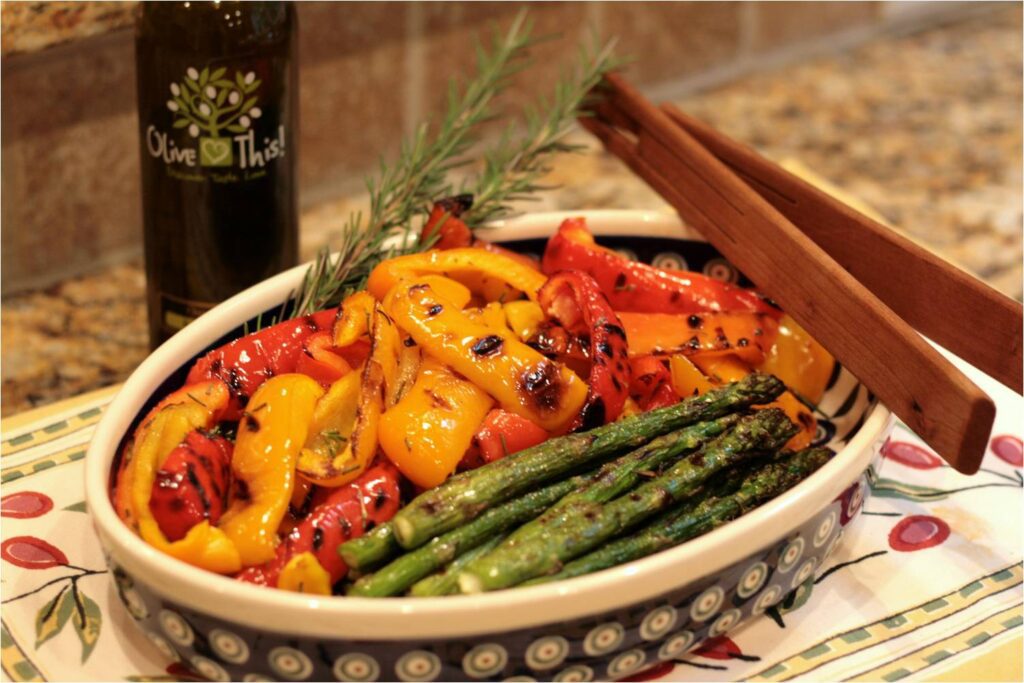 Grilled Asparagus and Peppers Feature