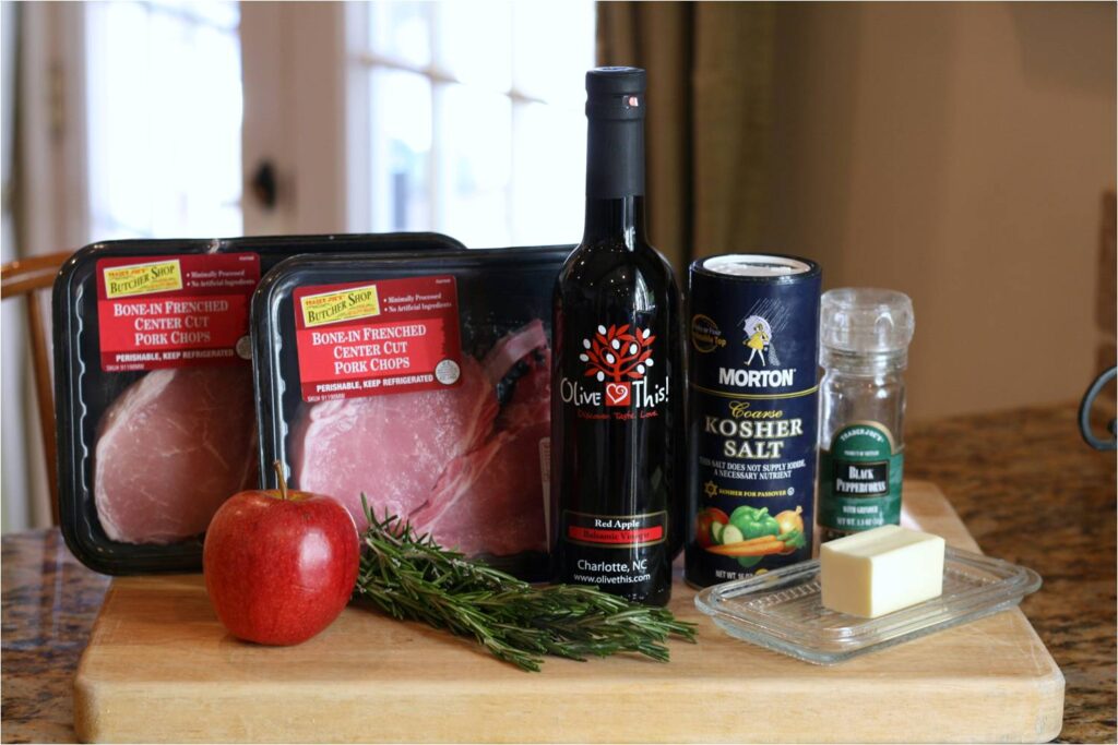 Grilled Pork Chops Apple Balsamic Ingredients