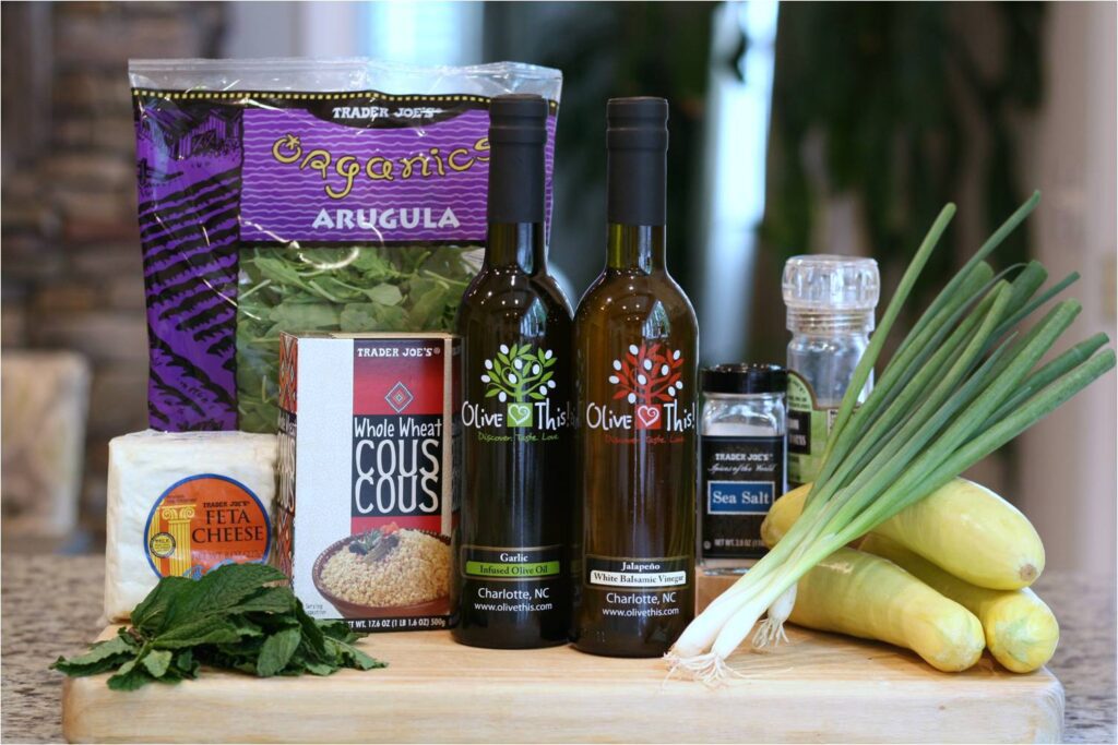 Grilled Squash Couscous Salad Ingredients