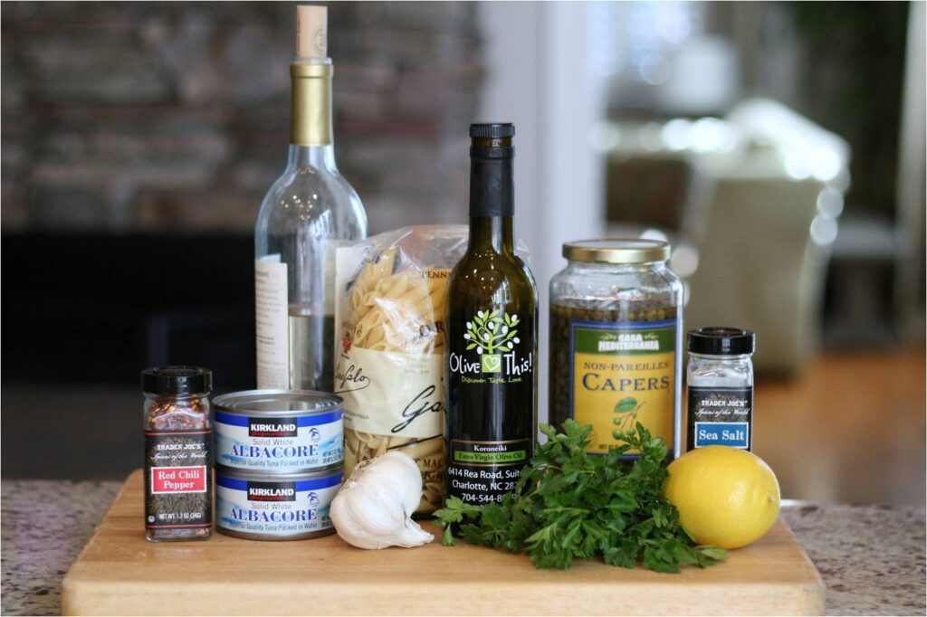Lemon Tuna Pasta Ingredients