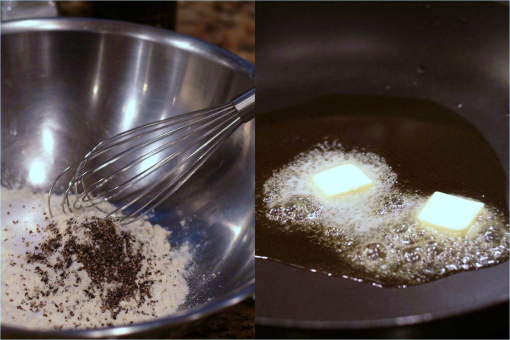 Mix Flour and Heat EVOO