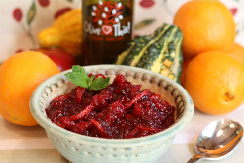 Orange Cranberry Sauce with Peach White Balsamic Vinegar Feature