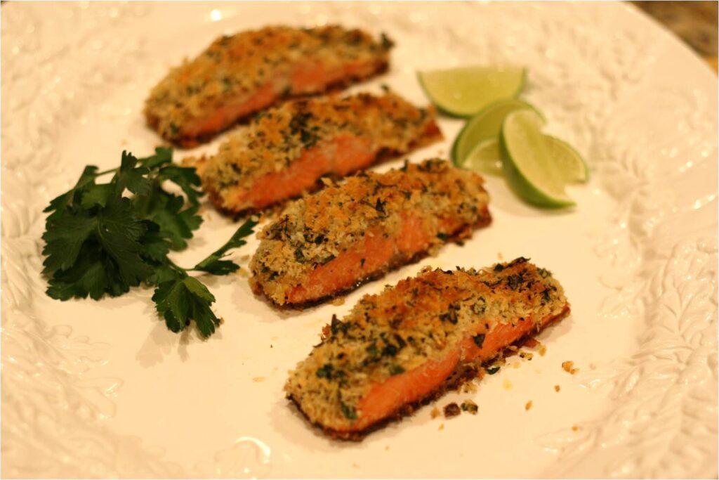 Panko Crusted Salmon Dinner