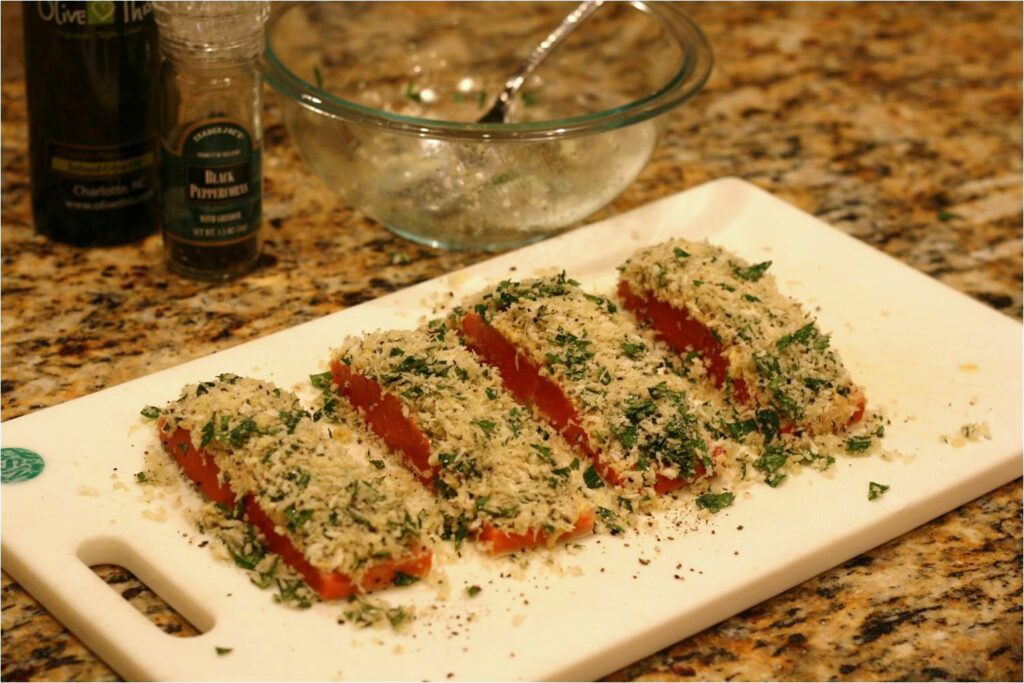 Panko Mixture on Salmon